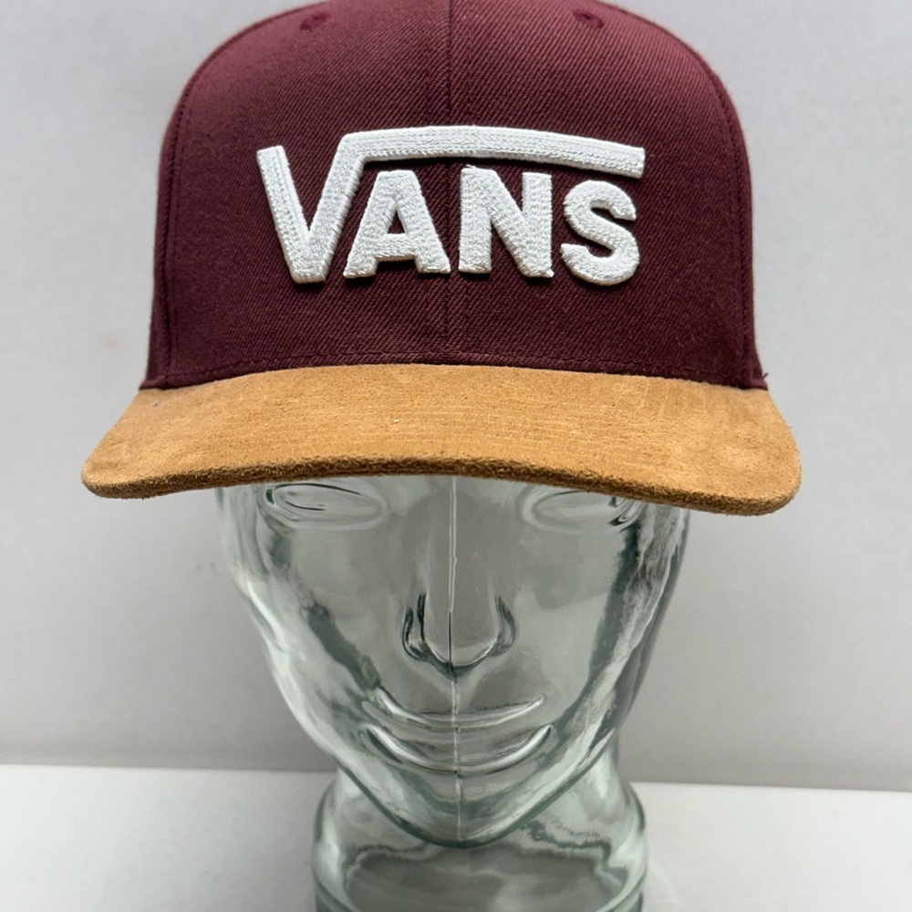 Vans Maroon and Brown Snap Back Hat 614